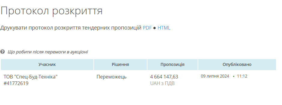 ТОВ "Спец-Буд-Техніка" отримав підряд