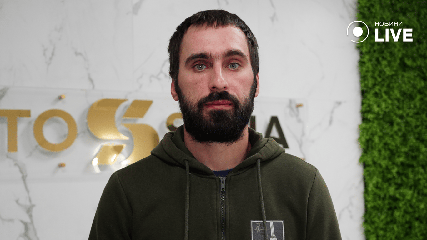 Боец 126 бригады ТРО Евгений. Фото: Новини.LIVE/ Юлия Браславская