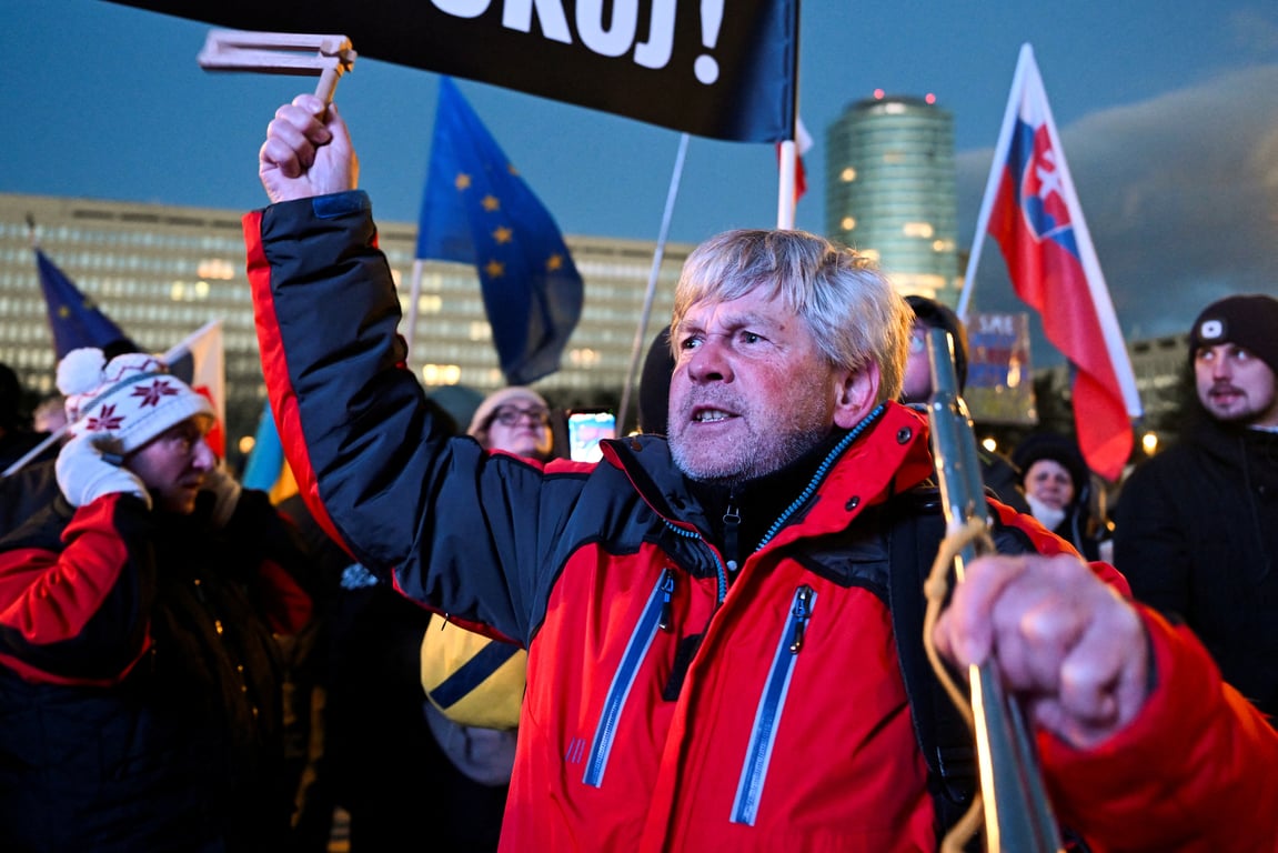 Митинг в Словакии 10 января