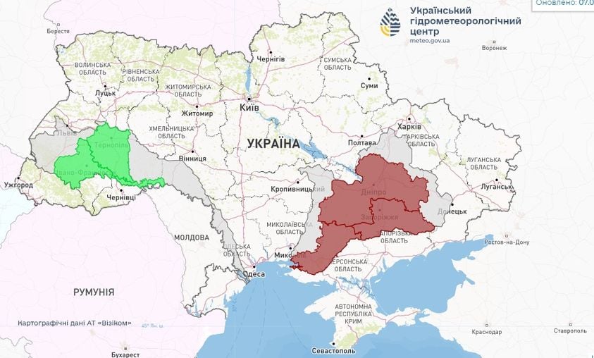 Попередження про гідрологічні явища. Фото: Укргідрометцентр