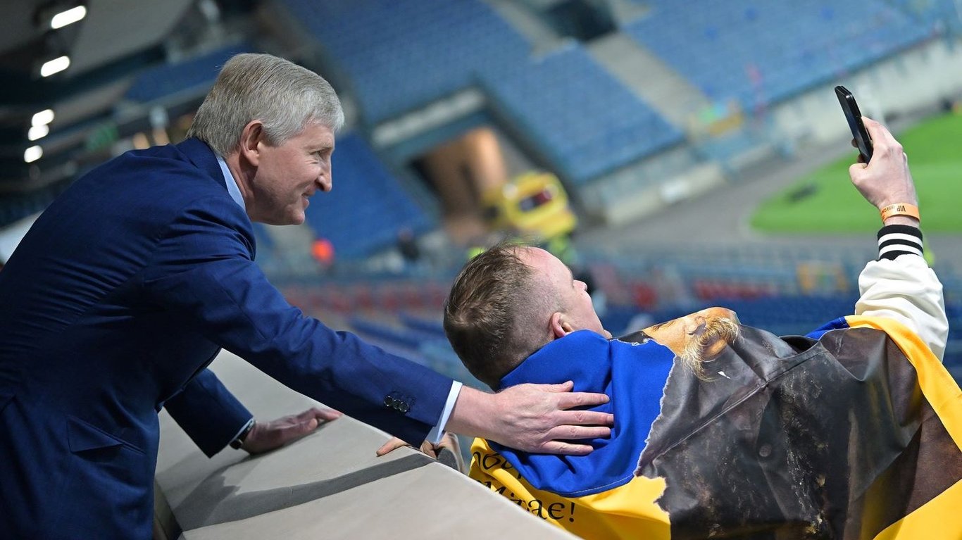 Ринат Ахметов на матче Шахтер – АЗ, 9 апреля 2026 года