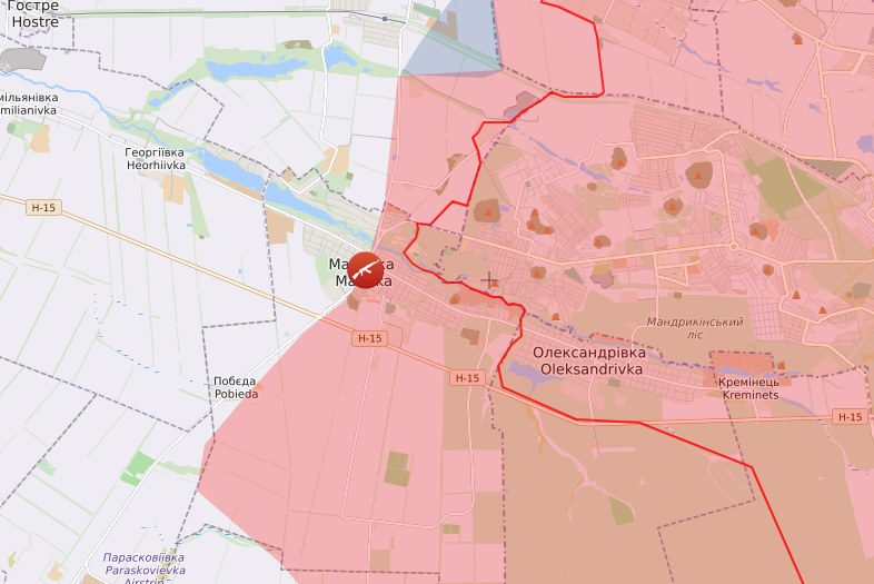 Карта бойових дій на 13 вересня