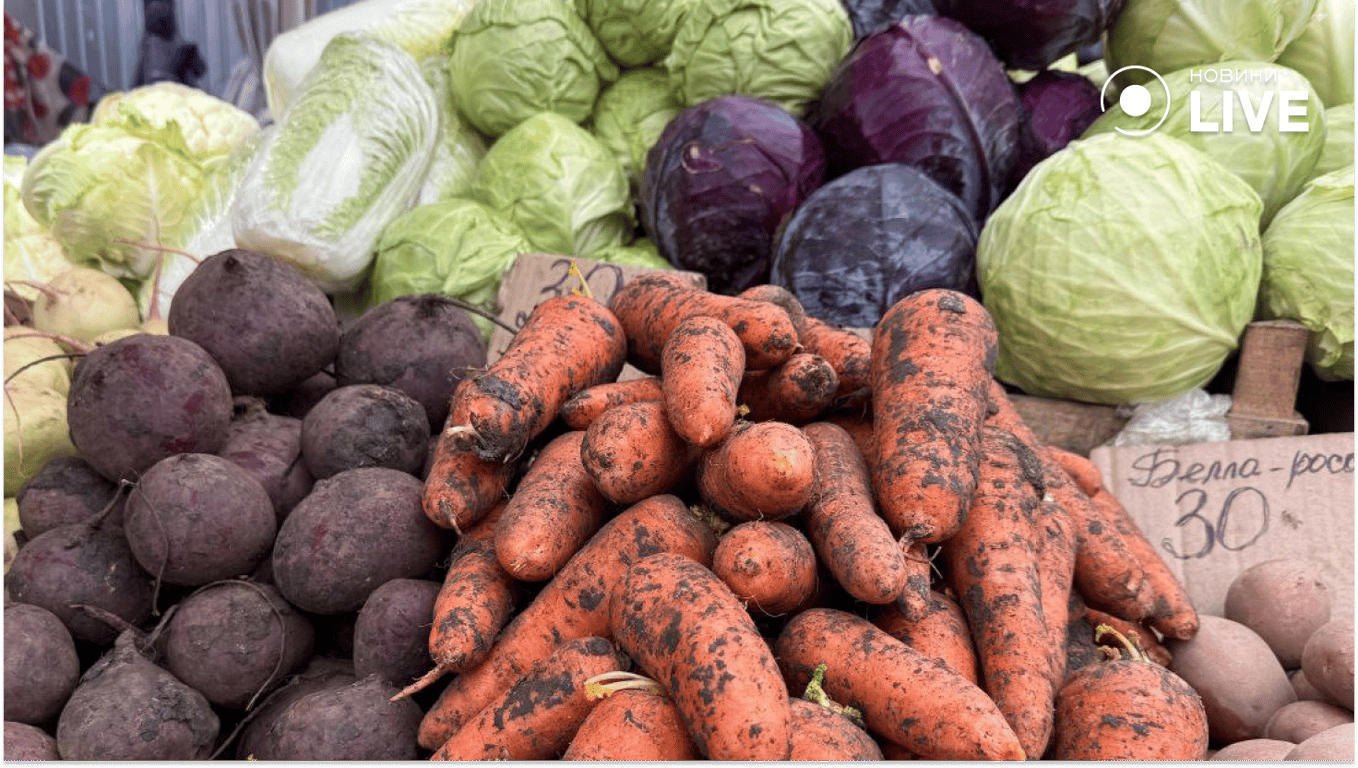 Цены на овощи в Одессе