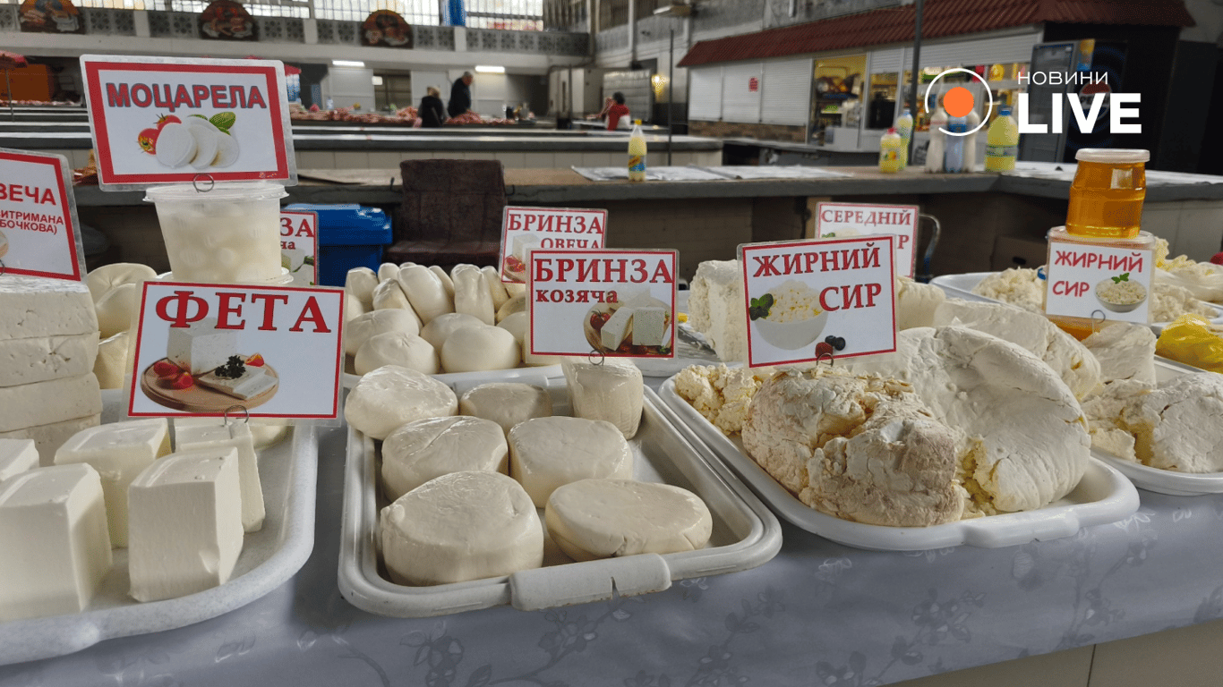 Молочна продукція на ринку Черемушки. Фото: Новини.LIVE