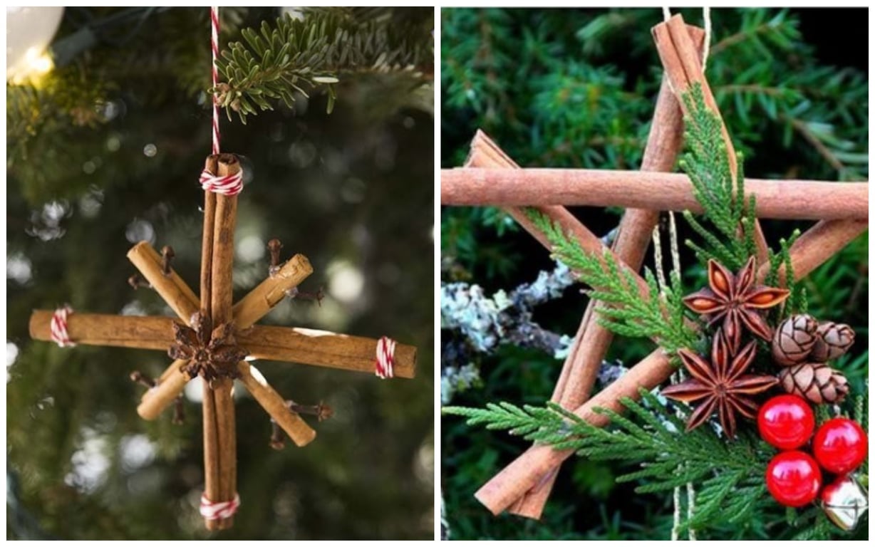 Как сделать украшение из палочек корицы
