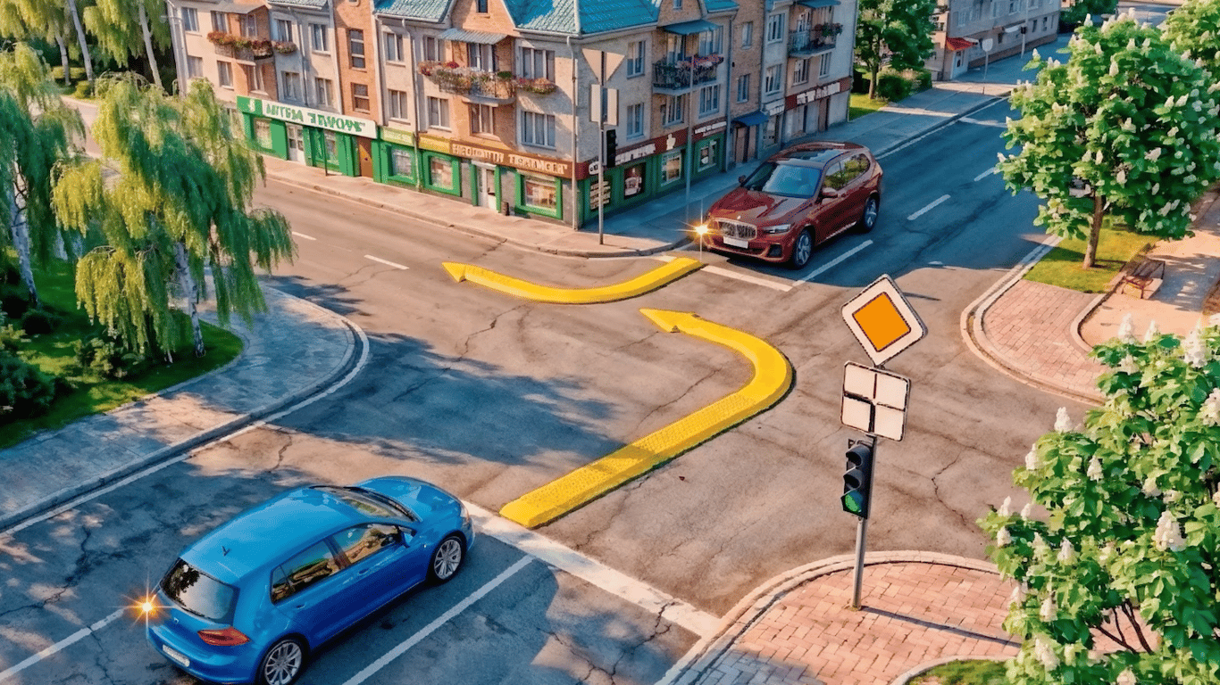 Хитрый тест ПДД: кто обязан уступить дорогу