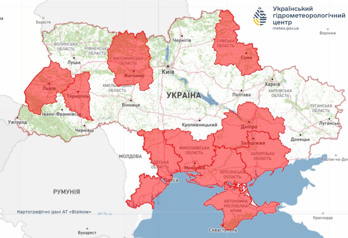 Пожежна небезпека в Україні 9 серпня