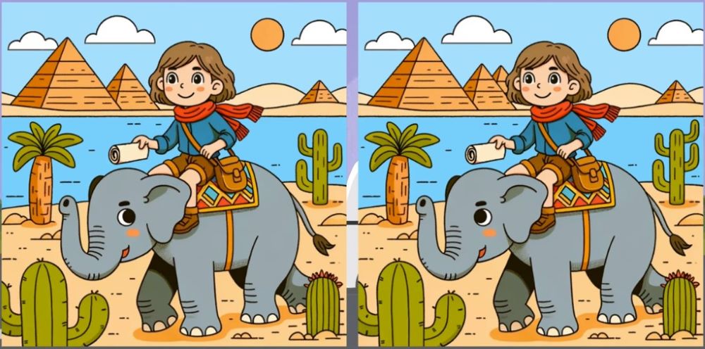 Слона не помітити важко, але потрібно знайти три відмінності за 12 секунд - фото 1