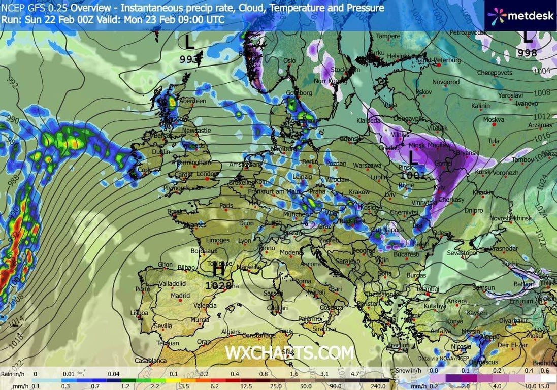 Прогноз погоди в Україні на 23 лютого