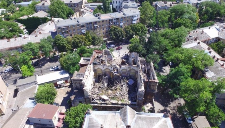 Обрушение здания "Масонского дома" в Одессе.