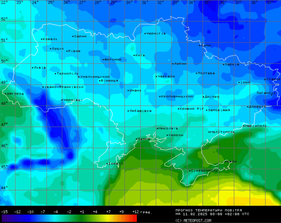 Прогноз погоди в Україні 11 лютого