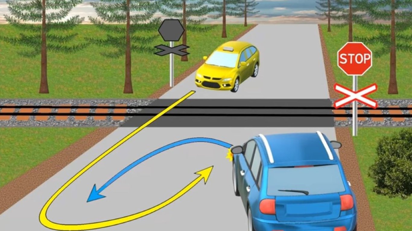 Задача по ПДД: интересный случай на железнодорожном переезде