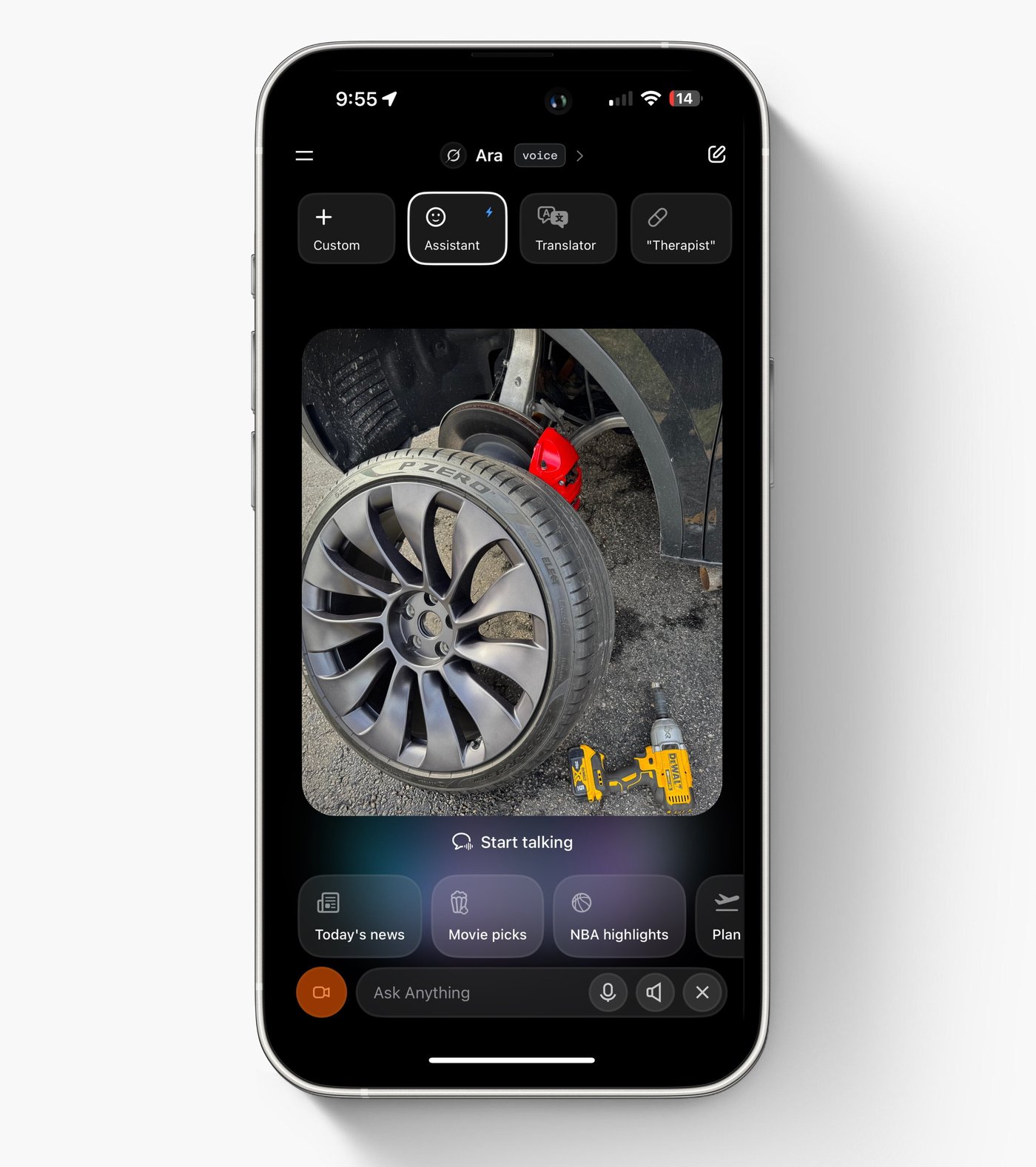 The new "vision" feature in Grok