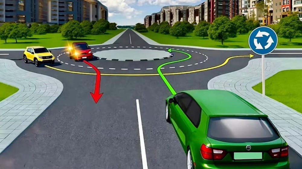 Тест з ПДР: хто першим проїде кругове перехрестя?