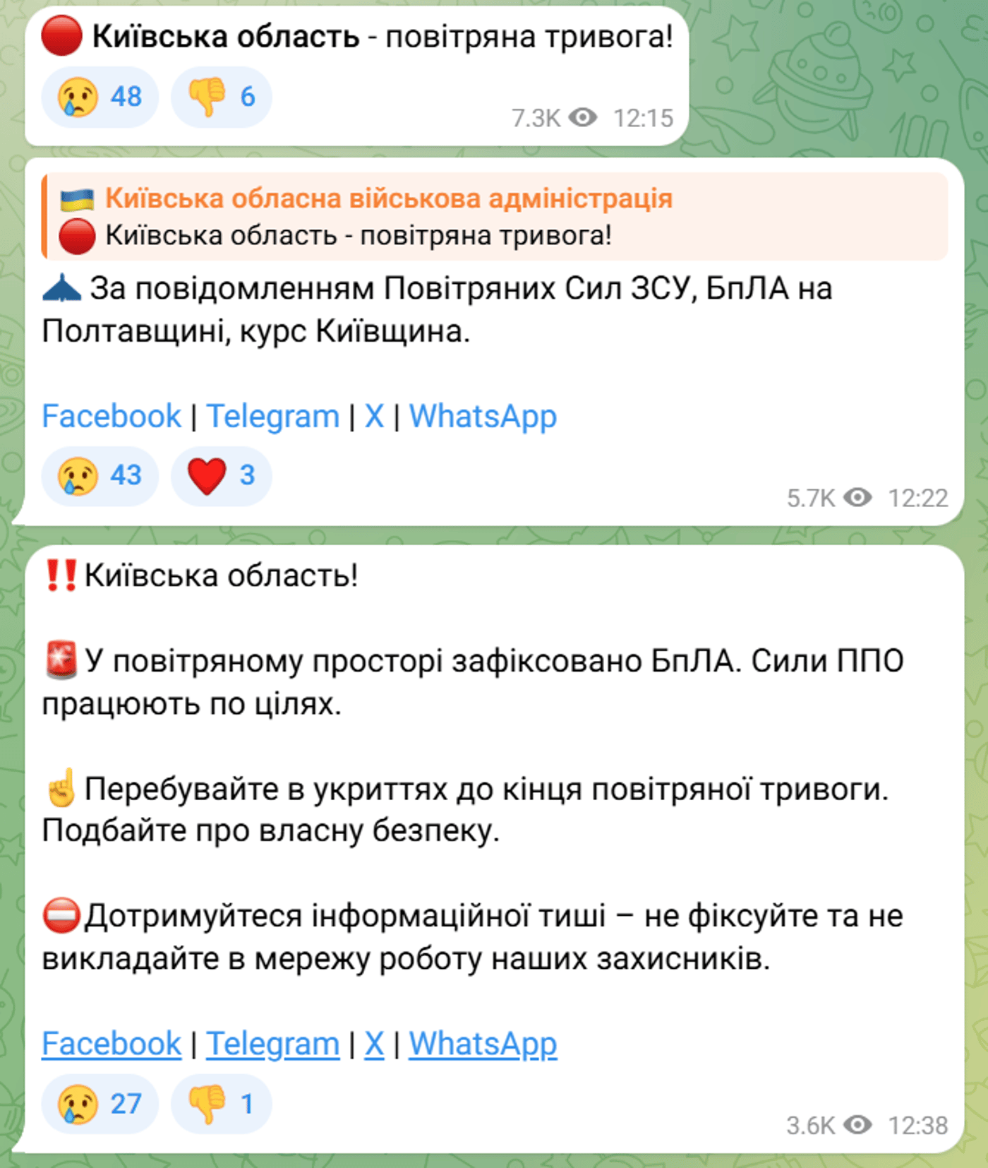 Атака на Київщину