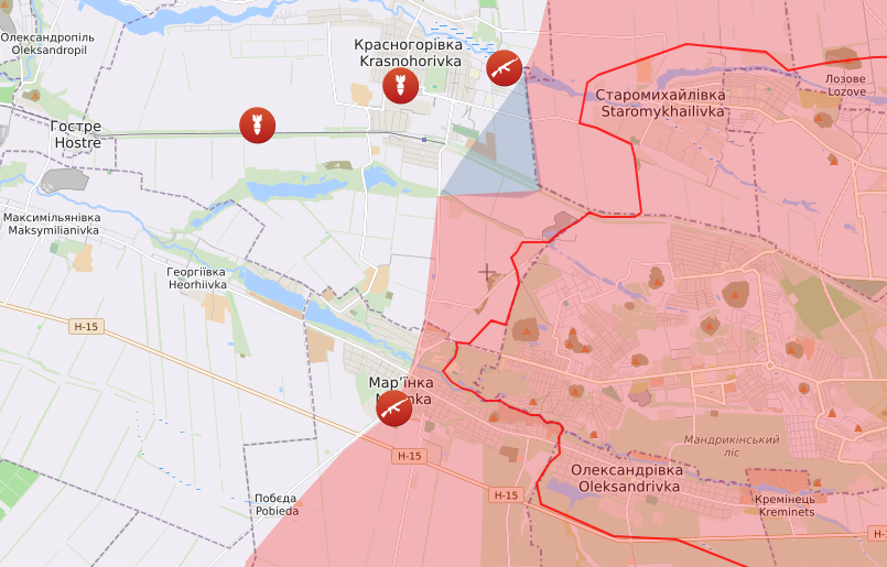 Карта боевых действий на 10 сентября