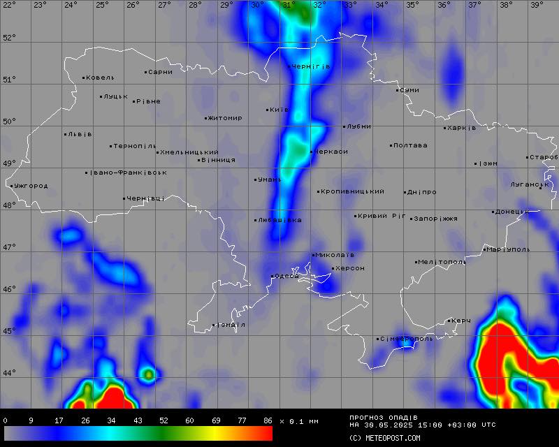 Карта дощів