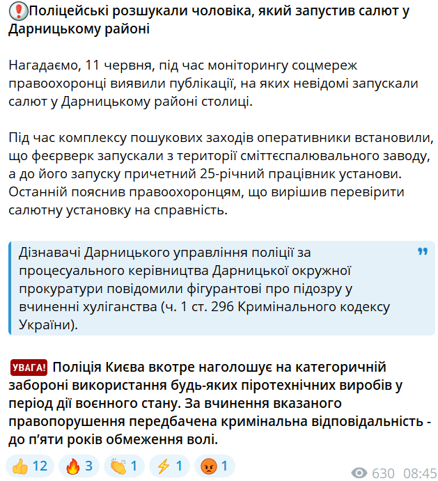 У Києві затримали чоловіка, який влаштував феєрверк на сміттєспалювальному заводі - фото 2