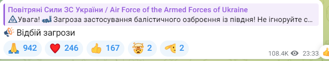 Відбій тривоги в Україні 15 травня