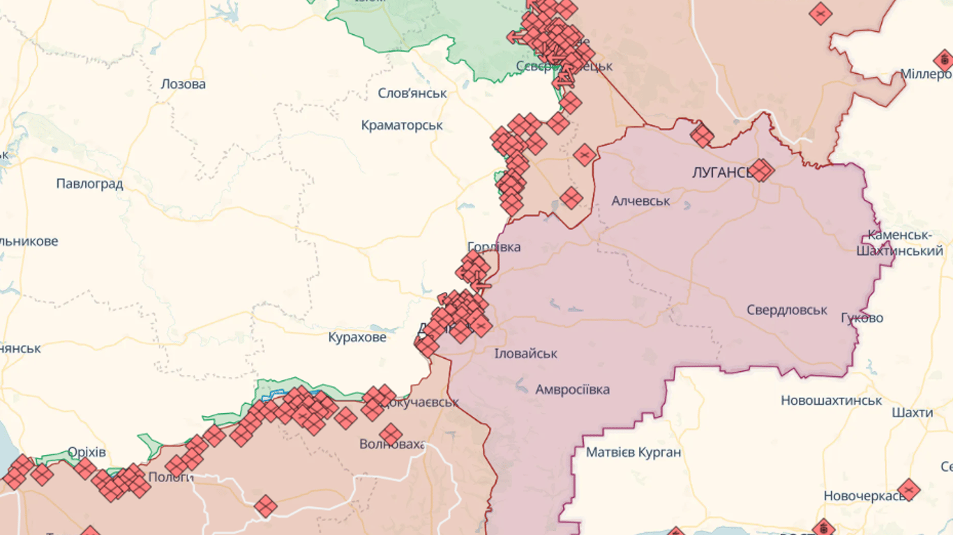 Онлайн-карти бойових дій в Україні на 15 липня: DeepState, Liveuamap, ISW