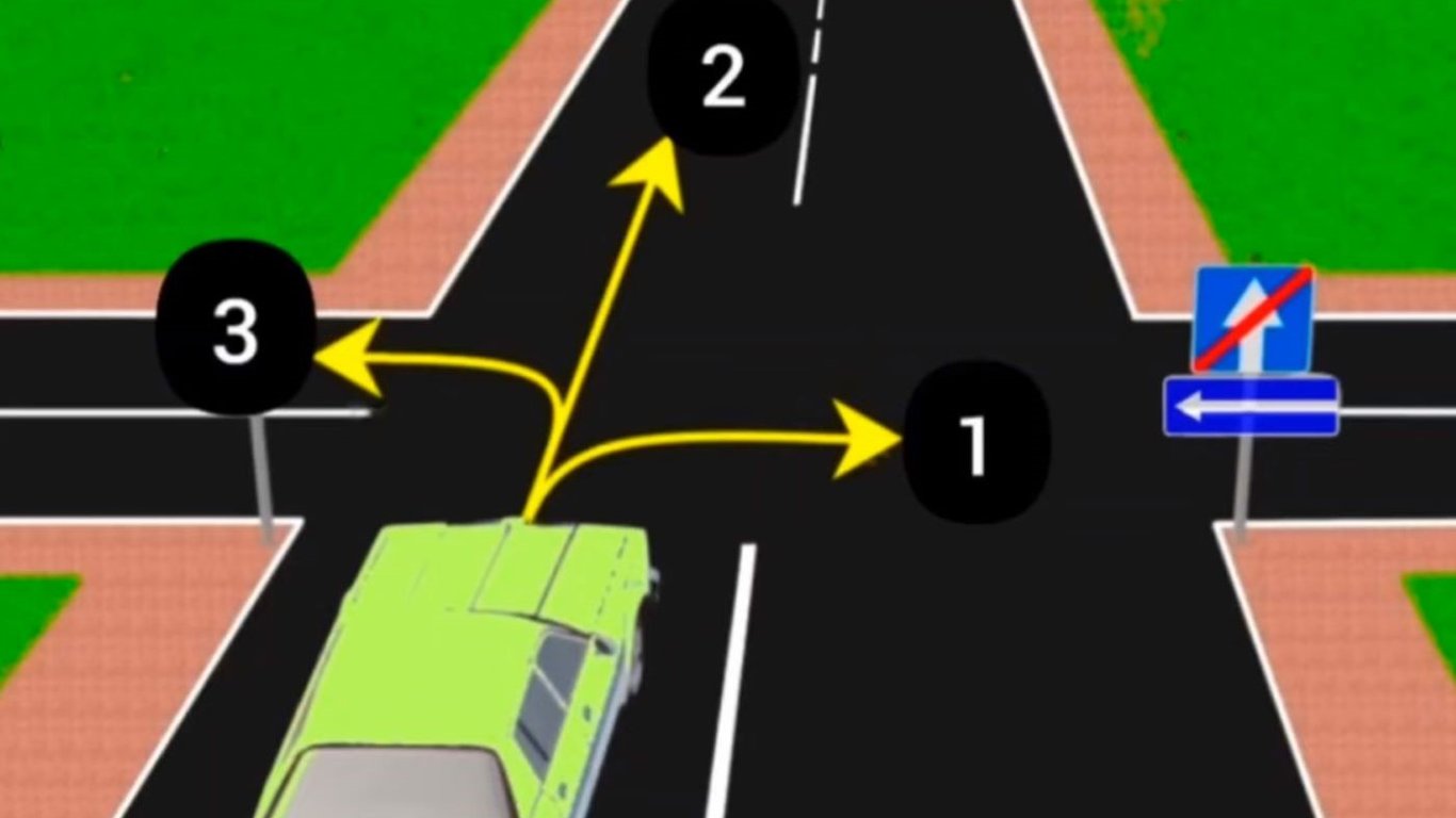 Запутанная задача из ПДД — куда может проехать автомобиль на перекрестке