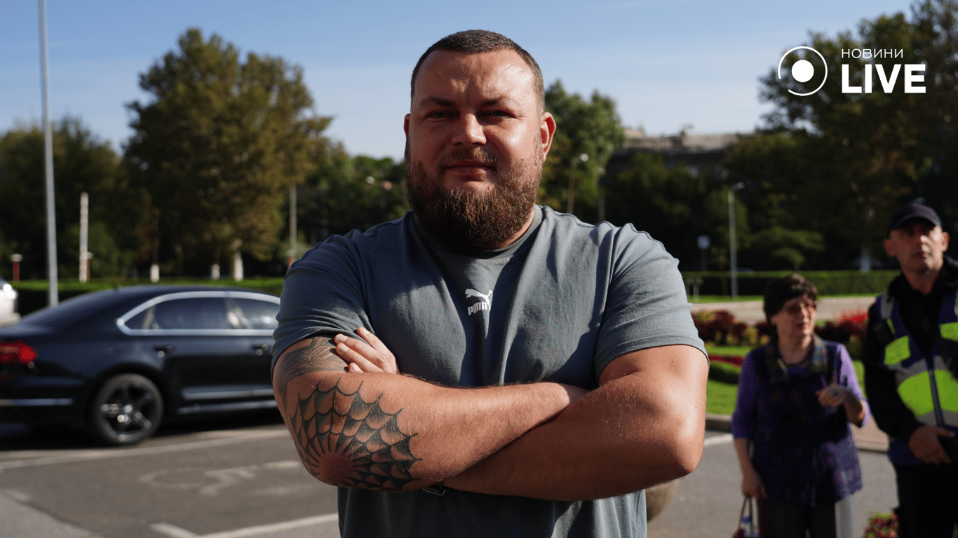 Активіст Демʼян Ганул. Фото: Новини.LIVE