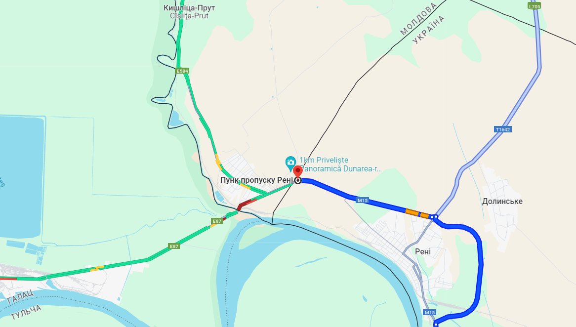 Затори на Рені 11 серпня, вечір