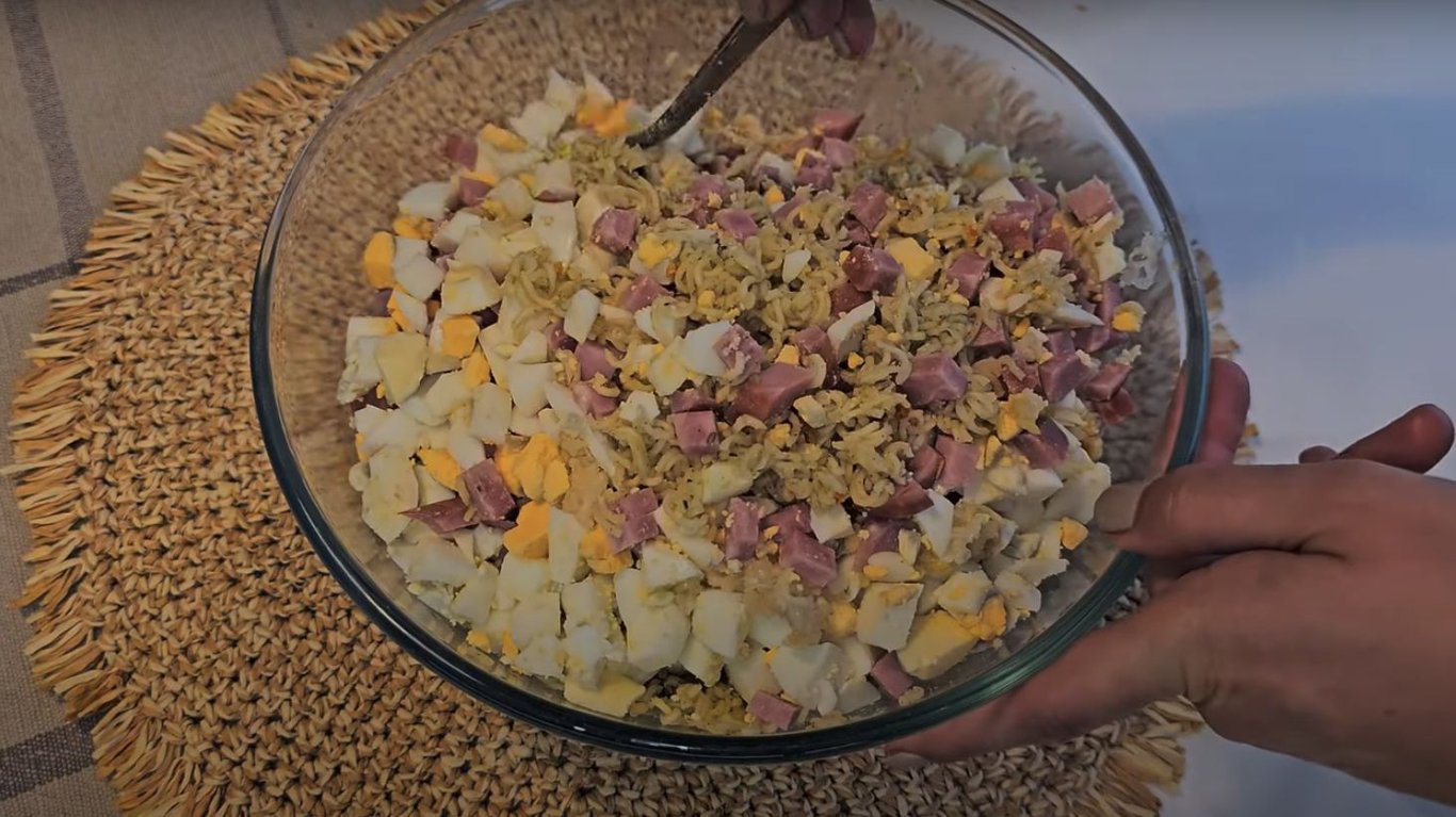 вкусный рецепт салата с мивиной