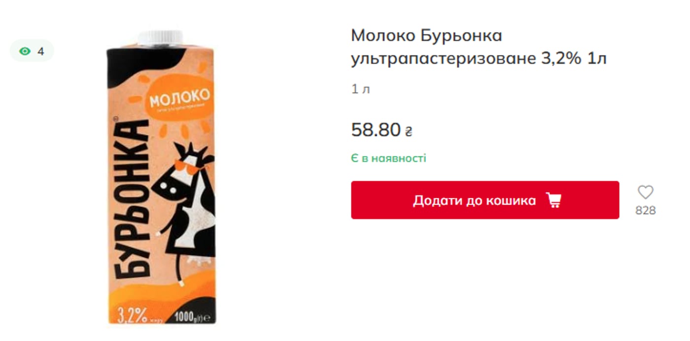 Ціни на молоко в Україні