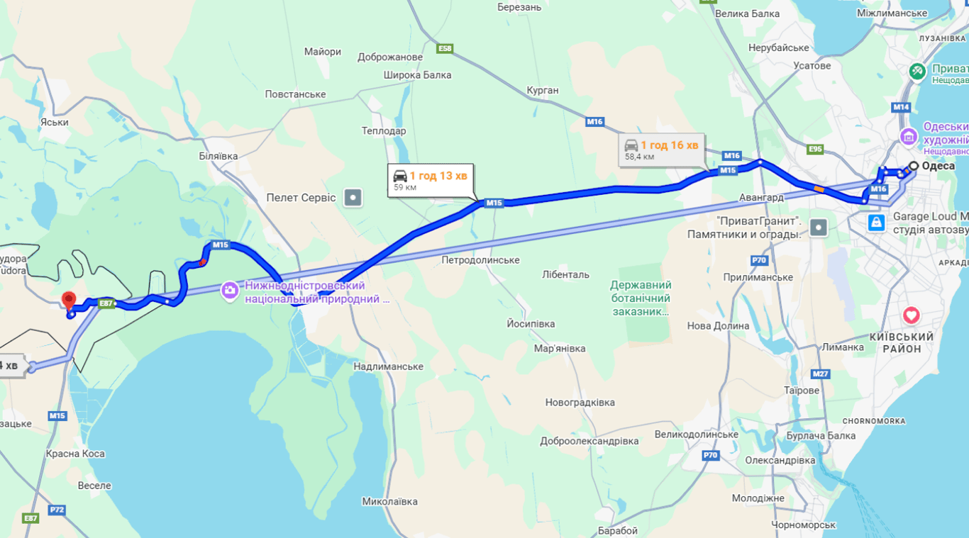 Затори на трасі Одеса-Рені