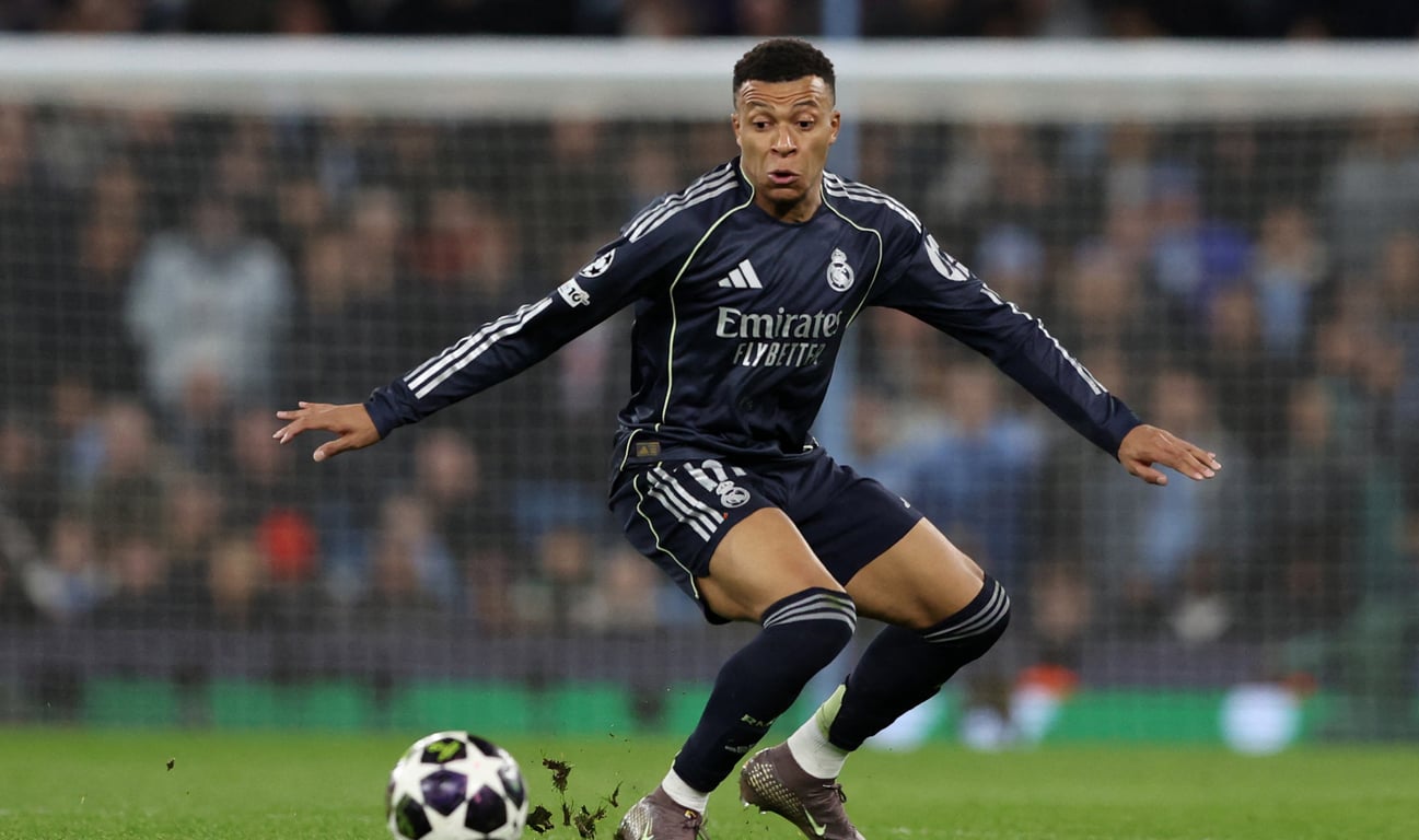 Килиан Мбаппе во время матча против Манчестер Сити 17 марта 2026 года