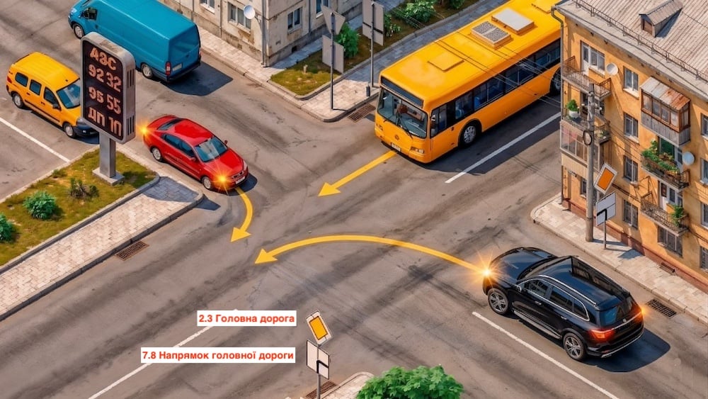 Тест ПДР: хто за ким проїде