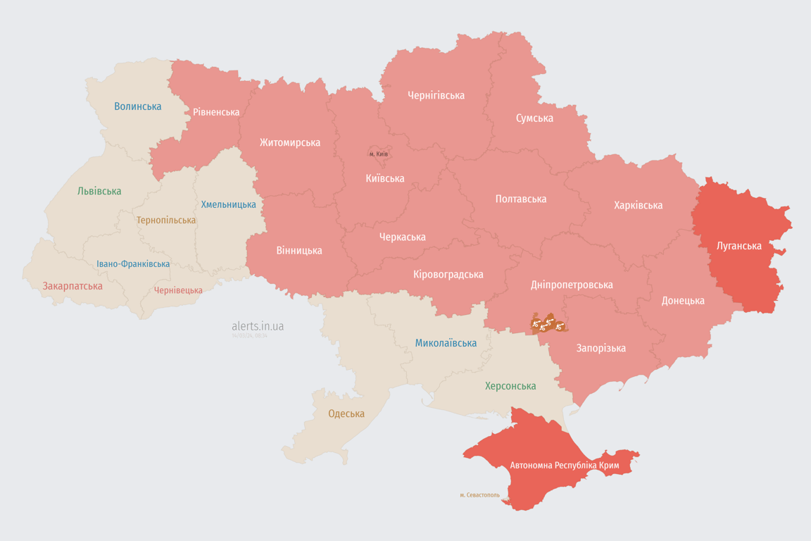 Карта повітряних тривог