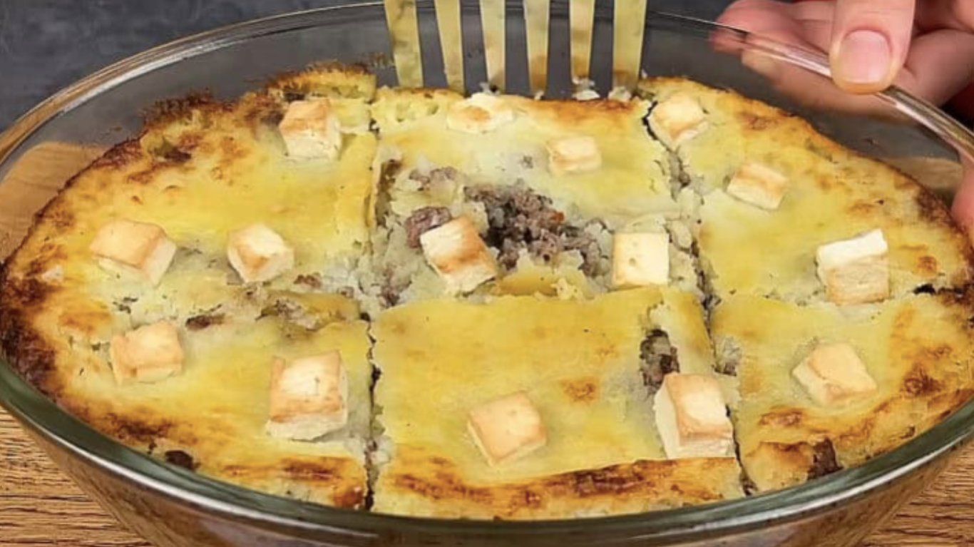 рецепт запіканки на вечерю з фаршем та пюре