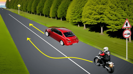 Швидкий тест ПДР — чи дозволений мотоциклісту обгін - 290x166