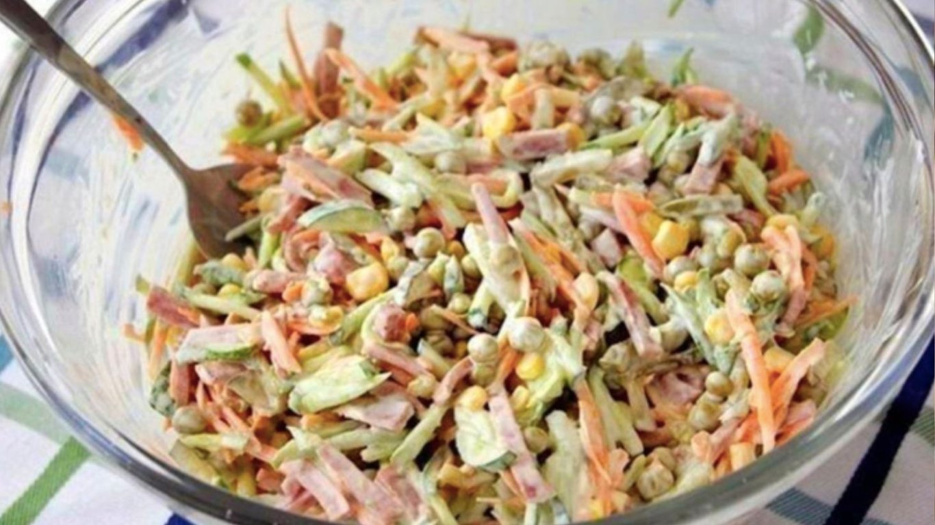 овочевий салат хвилинка