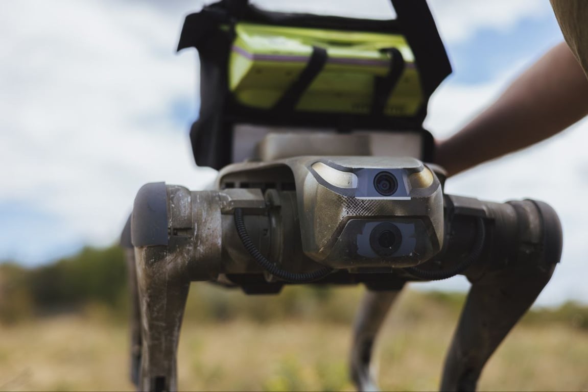 Робот-пес Адік з бійцями Одеси