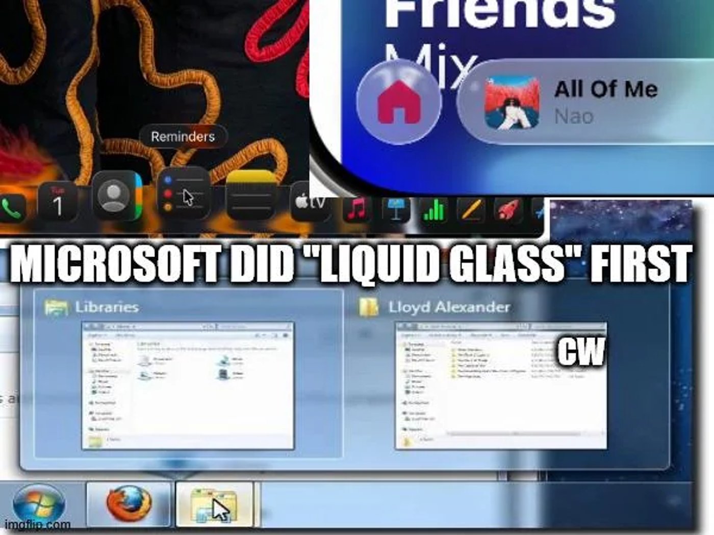 Liquid Glass в Windows