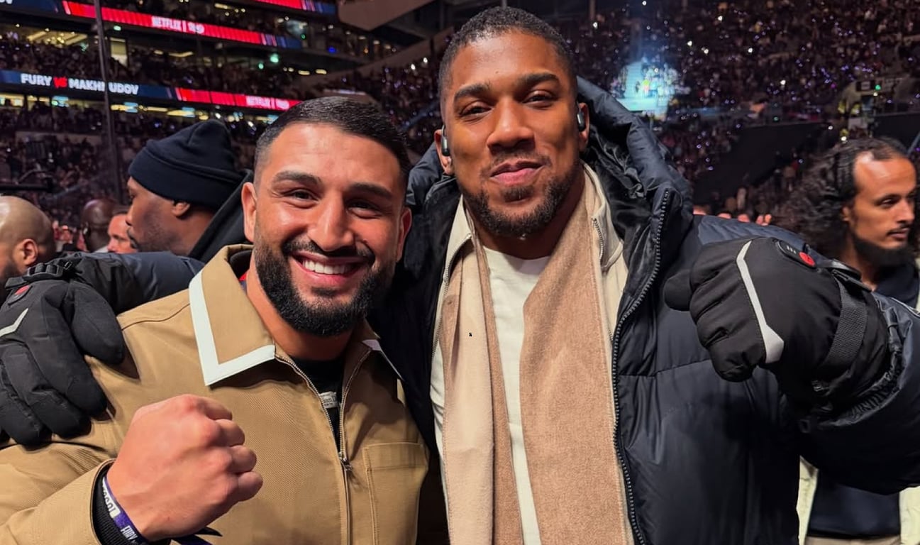 Агит Кабайел с Энтони Джошуа перед боем Тайсона Фьюри с Арсланбеком Махмудовым