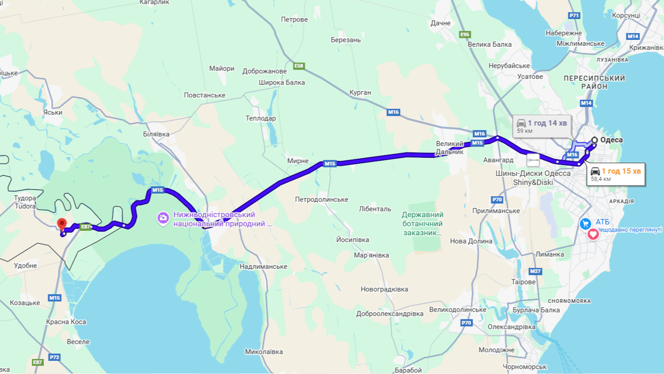 Затори на трасі Одеса-Рені