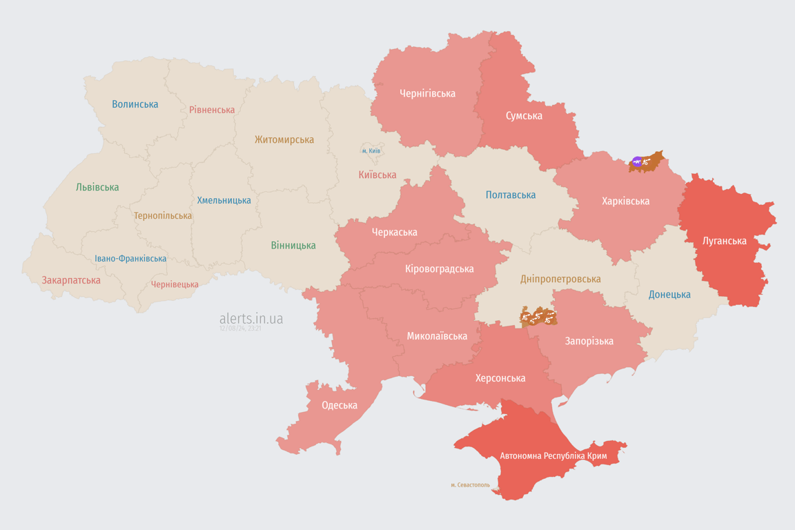 Чому повітряна тривога 12 серпня
