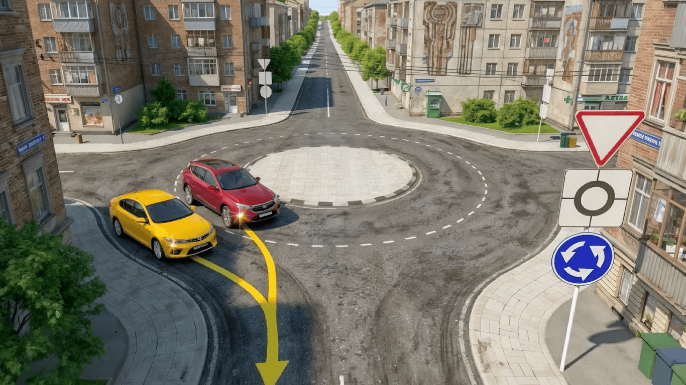 Тест ПДР: хто кого пропускає на круговому перехресті