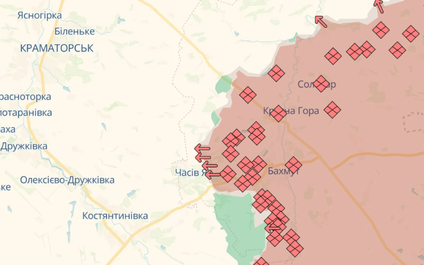 Линия фронта по состоянию на 11 августа 2024 года