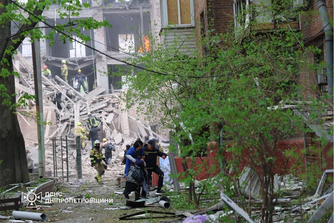 Наслідки повторного обстрілу Дніпра 25 квітн