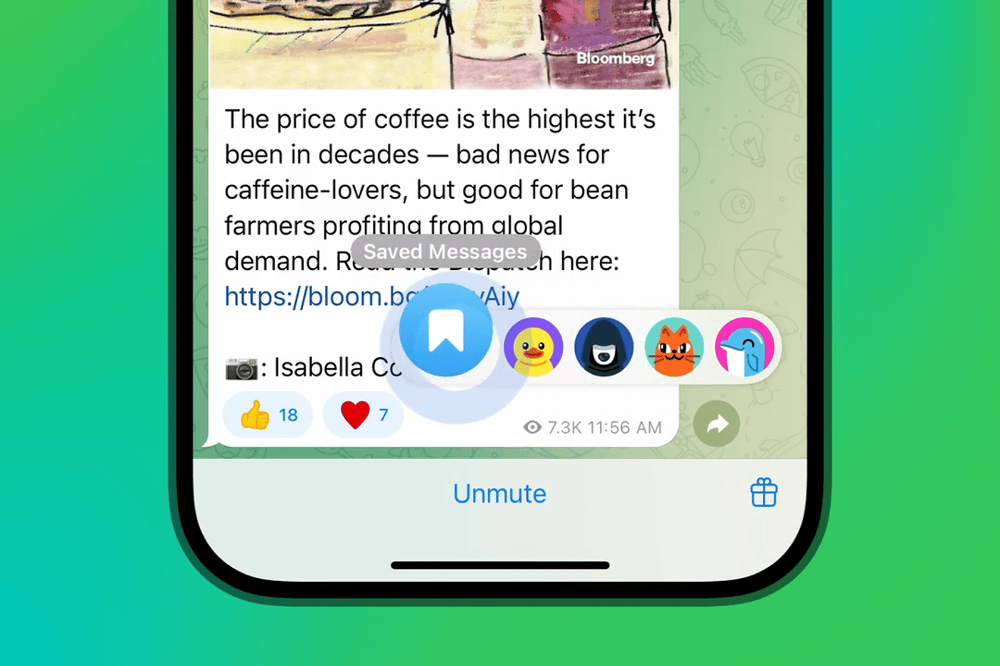 Больше возможностей взаимодействия Telegram