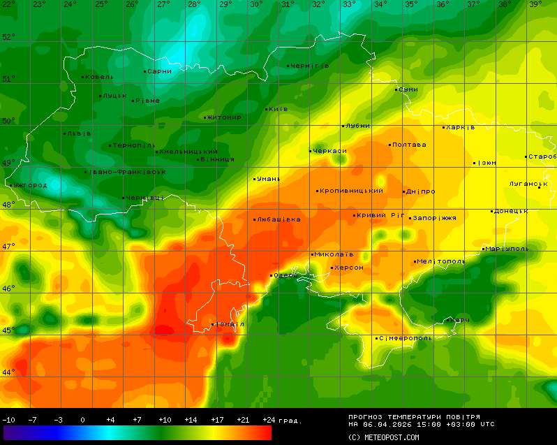 Прогноз погоди в Україні на 6 квітня