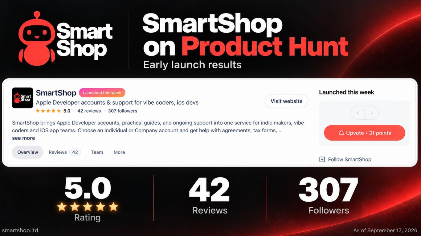 SmartShop: вайбкодеры меняют спрос на аккаунты Apple Developer