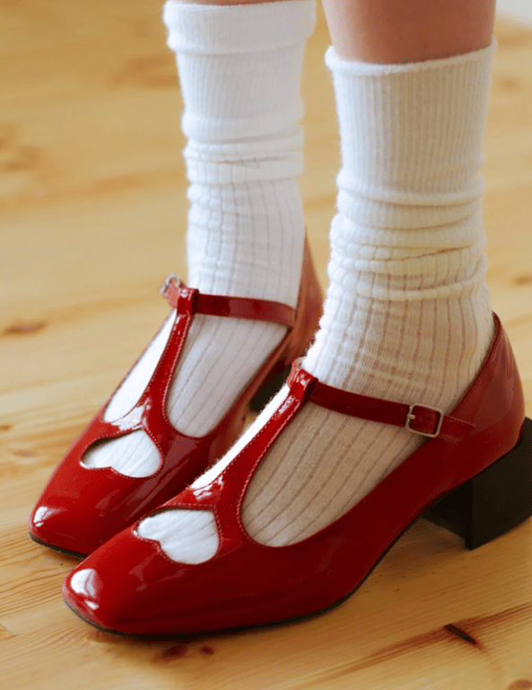 Взуття червоного кольору може стати центром образу
