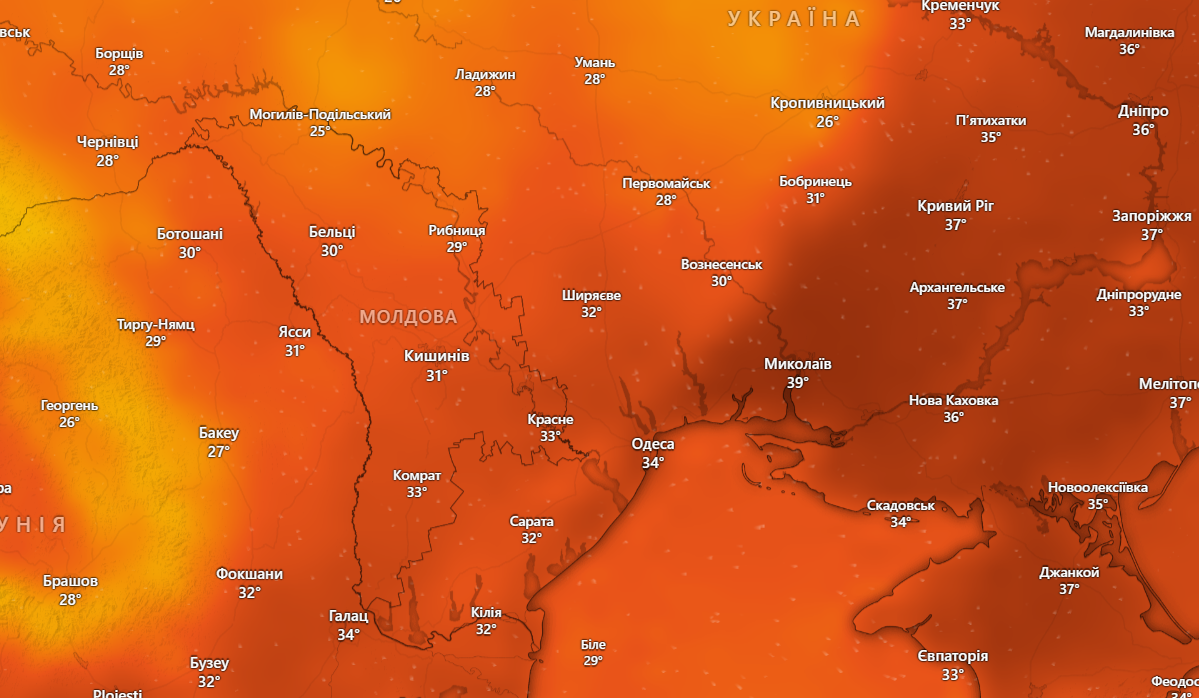 Температура на Одещині