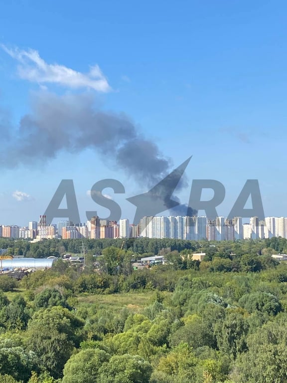 горить завод в Люберцях 15 серпня